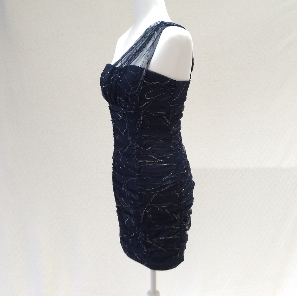 BCX Sparkly Tulle Dark Blue Dress - Picture 2 of 8